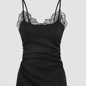 Lace Trim Midi Dress Size XL